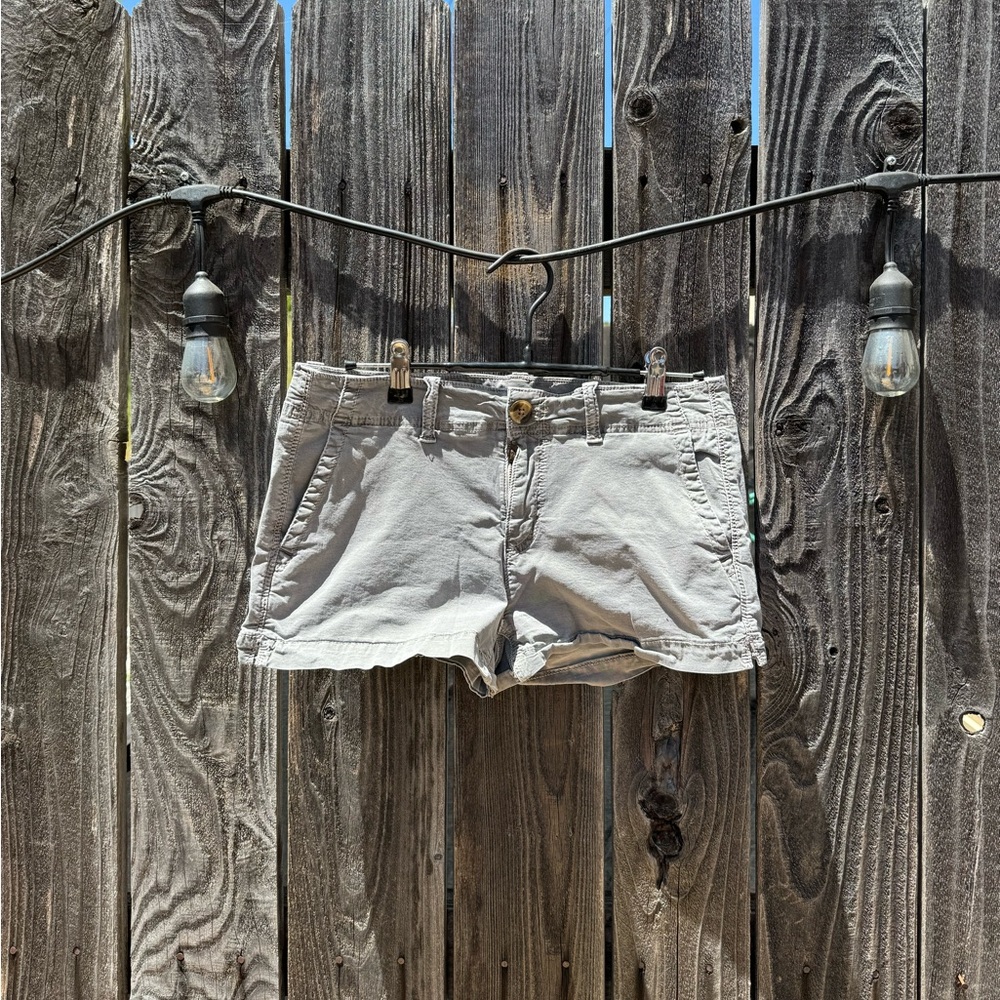 Best selling American Eagle Blue Grey Mid Rise Super Stretch Shorts size 4